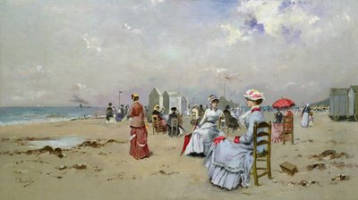 Der Strand von Trouville von Paul Rossert